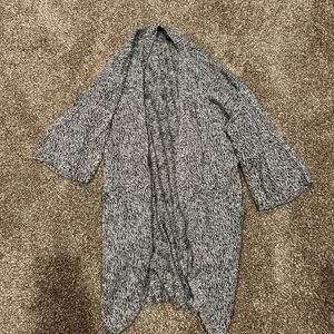 Cozy Black and White Knit Cardigan